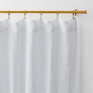 2 Panels Crate & Barrel Sheer Linen Curtains 84 inch Length